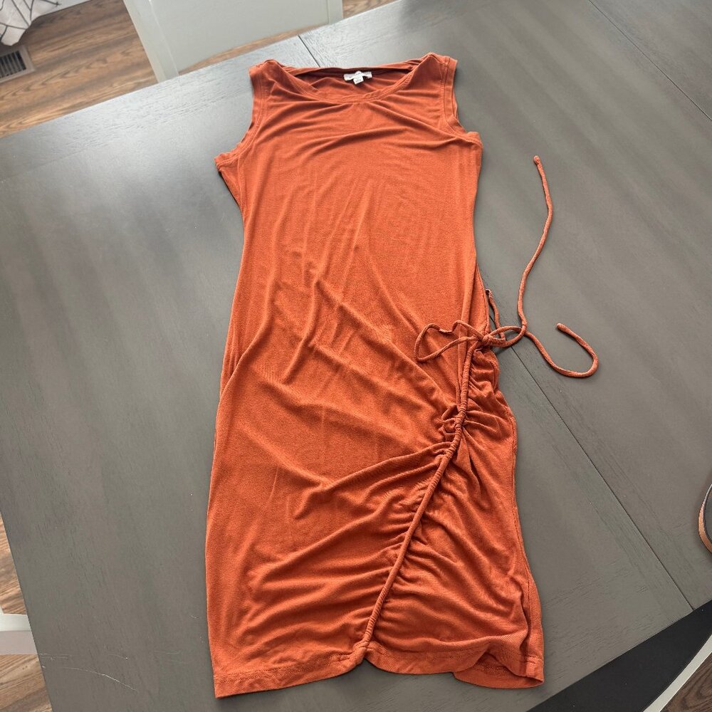 Rust Orange Stretchy Mini Dress